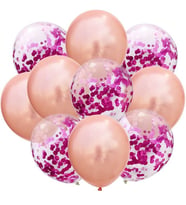 Sürpriz Uçan Konfetili Balon 50 Adet (Somon)