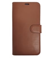 iPhone 12 Pro Cüzdanlı Kapaklı Kılıf Kartlıklı Standlı Kopçalı (Taba)