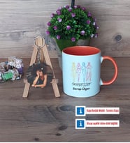 Modelist Kupa Bardak Beyaz ve Fotoğraflı Ahşap Anahtarlık Hediye (Model 13)