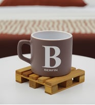BK Gift Kişiye Özel İsimli Renkli Middle Çay & Kahve Fincanı-3(14 Renk Seçeneği), Arkadaşa Hediye, Sevgiliye Hediye, Doğum Günü Hediyesi (Gri)