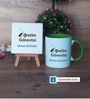 Öğretim Görevlisi Dekoratif Taş, Kupa Bardak Kırmızı Hediye Öğretmenler Günü Hediyesi (Model 13)
