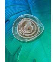 SATEN TÜLLÜ KABARTMA ÇİÇEK GİYİM DİKİŞ ABİYE AKSESUARI 14 CM (Sarı)