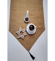Soft Modern Üçgen Püsküllü Runner 40x150 (Tarçın)