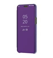 Xiaomi Mi A3 Uyumlu Aynalı Kapaklı Lüx Kılıf (Mor)