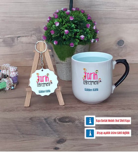 Tarih Öğretmeni Kupa Bardak Kırmızı ve Ahşap Anahtarlık Hediye (Model 9)