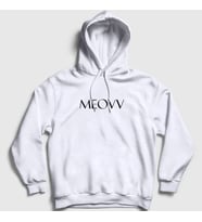 Presmono Unisex Beyaz Logo K Pop Kedi Kedili Meovv Kapüşonlu Sweatshirt 491120tt (Beyaz)