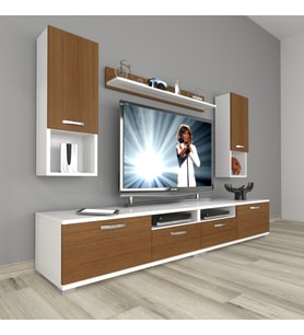 Decoraktiv Eko 5220da Mdf Tv Ünitesi Tv Sehpası (Beyaz - Ceviz)