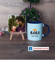 Babalar Günü Hediyesi Fotoğraflı Dekoratif Taş, Kupa Bardak Beyaz HediyeBabaya Hediye (Model 3)