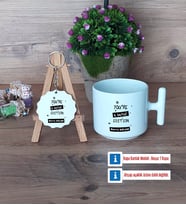 Arkadaşa Hediye Kupa Bardak Kırmızı ve Ahşap Anahtarlık Hediye Doğum Günü Hediyesi (Model 11)
