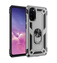 Samsung Galaxy S20 Kılıf Yüzüklü Zırh Tank Vega (Gri)