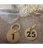 Vestiyer Numarası,Tek Taraflı, TEK TAKIM (Gold Renk)