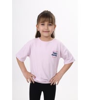 Toontoy Kız Çocuk Baskılı Tişört (Açık Lila)