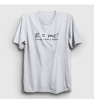 Presmono Unisex Sarı Energy Milk Coffee Science Albert Einstein T-Shirt 332533tt (Beyaz)