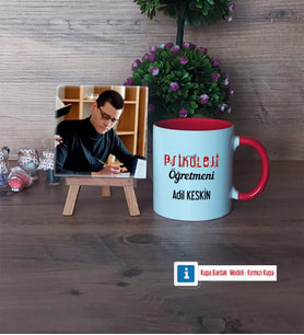 Psikoloji Öğretmeni Fotoğraflı Dekoratif Taş, Kupa Bardak Beyaz Hediye Öğretmenler Günü Hediyesi (Model 2)