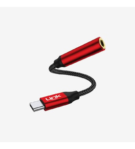 A195 USB-C 3.5mm Kulaklık jakı Bluetooth Adaptörü (Kırmızı)
