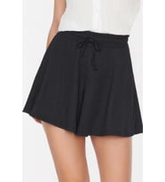 Moda Örme Normal Bel Geniş Paça Gündelik Vizon Rahat Kesim Normal Bel Bürümcük Dokulu Şort (Lacivert)