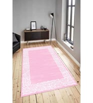 Dijital Baskılı Yıkanabilir Kaymaz Modern Renkli Salon Halısı Mutfak Halısı Yolluk ND-HY-871 (Pembe)