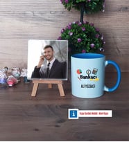 Bankacı Fotoğraflı Dekoratif Taş, Kupa Bardak Beyaz Hediye (Model 4)