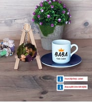 Babalar Günü Hediyesi Türk Kahvesi Fincanı Ahşap Altlıklı ve Fotoğraflı Ahşap Anahtarlık HediyeBabaya Hediye (Model 4)