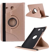 Samsung Galaxy Tab T560 T562 T565 9,6 İnç Döner Standlı Tablet Kılıfı (Rose - Gold)