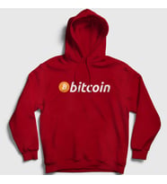 Presmono Unisex Gri Btc Bitcoin Kapüşonlu Sweatshirt 263339tt (Kırmızı)