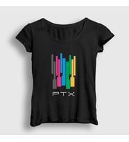 Presmono Kadın Beyaz Colors Pentatonix T-Shirt 74973tt (Siyah)