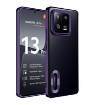 Xiaomi Mi 13 Pro Kılıf Kamera Korumalı Logo Gösteren Zore Omega Kılıf (Koyu Mor)