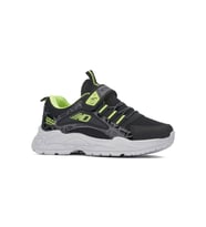 Günlük Kız - Erkek Çocuk Sneaker Lastik Bağcıklı Cırtlı Hafif Spor Ayakkabı 0013 (Siyah-Sarı)