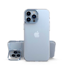 iPhone 13 Pro Max Kılıf Skuba Köşeleri Korumalı Kamera Standlı (Mavi)