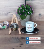Fen Bilimleri Öğretmeni Türk Kahvesi Fincanı Ahşap Altlıklı ve Fotoğraflı Ahşap Anahtarlık Hediye (Model 7)