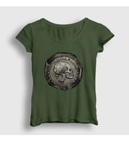 Presmono Kadın Beyaz Quadro Sepultura T-Shirt 180440tt (Haki)
