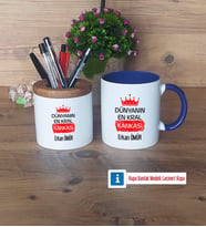 Arkadaşa Hediye Kalemlik, Kupa Bardak T Kişiye Özel HediyeDoğum Günü Hediyesi (Model 6)