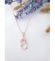 kedili gümüş kolye (Rose)