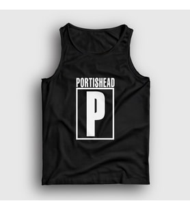 Presmono Unisex Beyaz Logo Müzik Portishead Atlet 510928tt (Siyah)