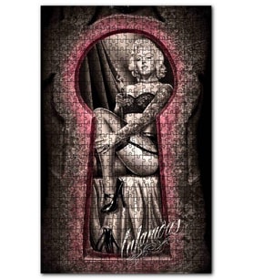 Cakapuzzle Marilyn Monroe Anahtar Kapı Görseli Puzzle Yapboz MDF (Ahşap) (1000 Parça)