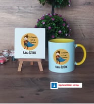 Öğretmenler Günü Hediyesi Dekoratif Taş, Kupa Bardak Kırmızı Hediye (Model 6)
