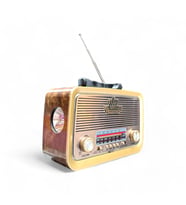 Nostaljik En Trend Radyo Eskitme Nostalji Radyo(bluetooth fener özellikli) (Bej)
