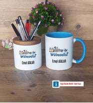 Matematik Mühendisi Kalemlik, Kupa Bardak T Kişiye Özel Hediye (Model 7)