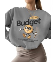 Sweatshirt erkek bisiklet yaka Bej Sweatshirt unisex 3 iplik şardonlu kalın kadın Bütçe Baskılı (Gri)