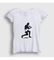 Presmono Kadın Sarı Stance Muhammed Ali T-Shirt 230679tt (Beyaz)