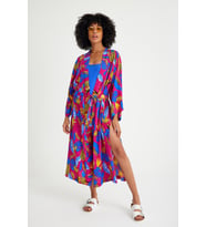 Pune Model Kimono - Plaj Elbisesi Mayo Üstü Kimono - Bayan Kimono (Mor)