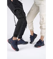 Muggo KUZEY Unisex Garantili Trekking Outdoor Sneaker Ayakkabı (Lacivert)