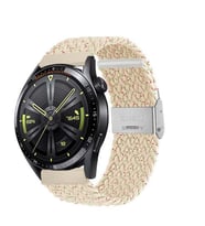 Samsung Galaxy Watch 46mm R800 Watch 3 45mm R840 22mm Uyumlu Metal Klips Solo Fiberlink Örgü Kordon (Desenli)