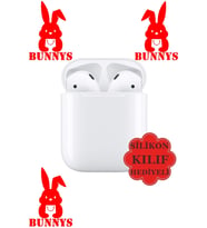 Apple iPhone 11 Pro Max Uyumlu Airpods 2 Nesil Bluetooth Kulaklık KILIF HEDİYELİ (Beyaz)