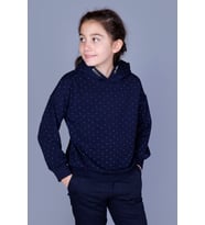 Toontoy Kız Çocuk Taş İşlemeli Sweatshirt  (Lacivert)