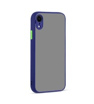 Uyumlu Model Apple iPhone XR 6.1 Kılıf Kamera Korumalı Mat Kapak (Lacivert)