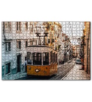Cakapuzzle Dar Sokaktaki Tramvay  Puzzle Yapboz MDF (Ahşap) (1000 Parça)