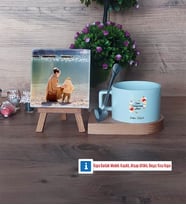 Anneye Doğum Günü Hediyesi Fotoğraflı Dekoratif Taş, Kupa Bardak Beyaz Hediye (Model 8)