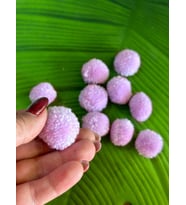 3 CM 10 ADET KADİFE PONPON TAKIM DİKİŞ GİYİM AKSESUARI (Pembe)