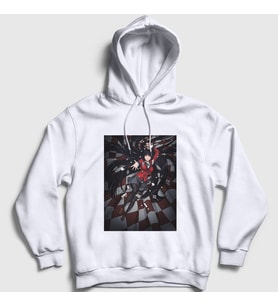Presmono Unisex Beyaz Yumeko V2 Anime kakegurui Kapüşonlu Sweatshirt 240320tt (Beyaz)